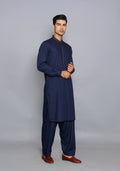 Pakistani Menswear | Amir Adnan - Basic Poly Viscose Navy Blazer Slim Fit Embroidered Suit - Pakistani Clothes for women, in United Kingdom and United States