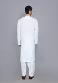 Pakistani Menswear | Amir Adnan - Basic Cotton Silk Cloud Dancer Classic Fit Embroidered Suit - Pakistani Clothes for women, in United Kingdom and United States