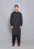 Pakistani Menswear | Amir Adnan - Basic Poly Viscose Pirat Black Classic Fit Suit - Pakistani Clothes for women, in United Kingdom and United States