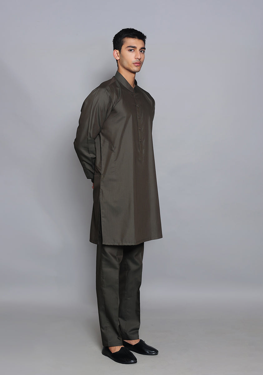 Pakistani Menswear | Amir Adnan - Basic Poly Viscose Tarmac Slim Fit Suit - Pakistani Clothes for women, in United Kingdom and United States