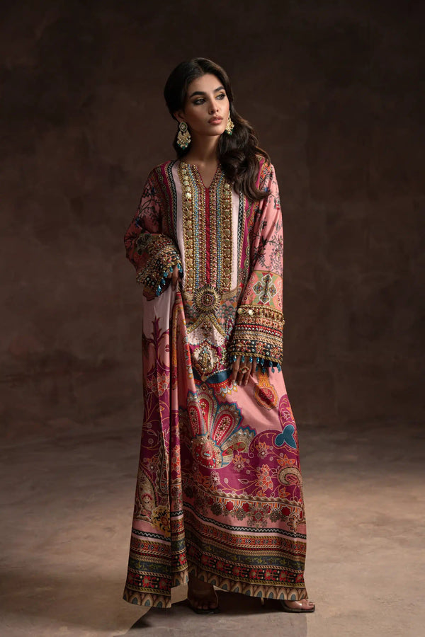 Ammara Khan | Kaftans 23 | EASTERN MAJESTY KAFTAN (D - 01) - Pakistani Clothes - Hoorain Designer Wear