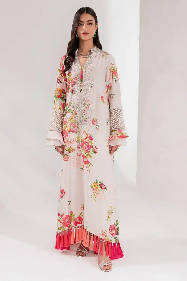 Ammara Khan | Kaftans 23 | SHIMMERING MULTI KAFTAN (D - 19) - Pakistani Clothes - Hoorain Designer Wear