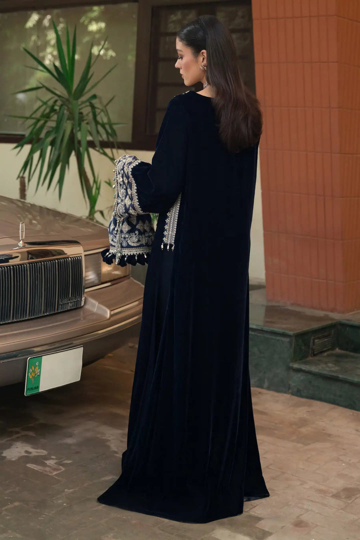 Ammara Khan | Kaftans 23 | STATEMENT NAVY KAFTAN (D - 05) - Pakistani Clothes - Hoorain Designer Wear