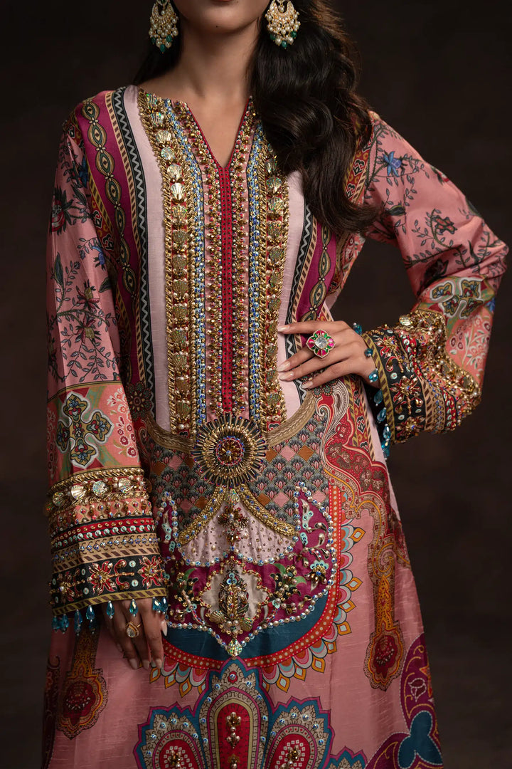 Ammara Khan | Kaftans 23 | EASTERN MAJESTY KAFTAN (D-01) - Hoorain Designer Wear - Pakistani Ladies Branded Stitched Clothes in United Kingdom, United states, CA and Australia
