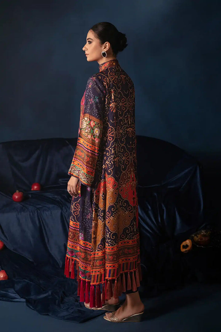 Ammara Khan | Kaftans 23 | TASSEL SHIRT (D-11) - Hoorain Designer Wear - Pakistani Ladies Branded Stitched Clothes in United Kingdom, United states, CA and Australia