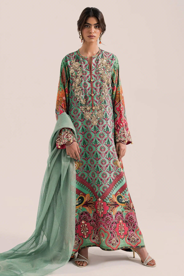 Ammara Khan | Kaftans 23 | CLASSIC MELODY (D-02) - Hoorain Designer Wear - Pakistani Ladies Branded Stitched Clothes in United Kingdom, United states, CA and Australia