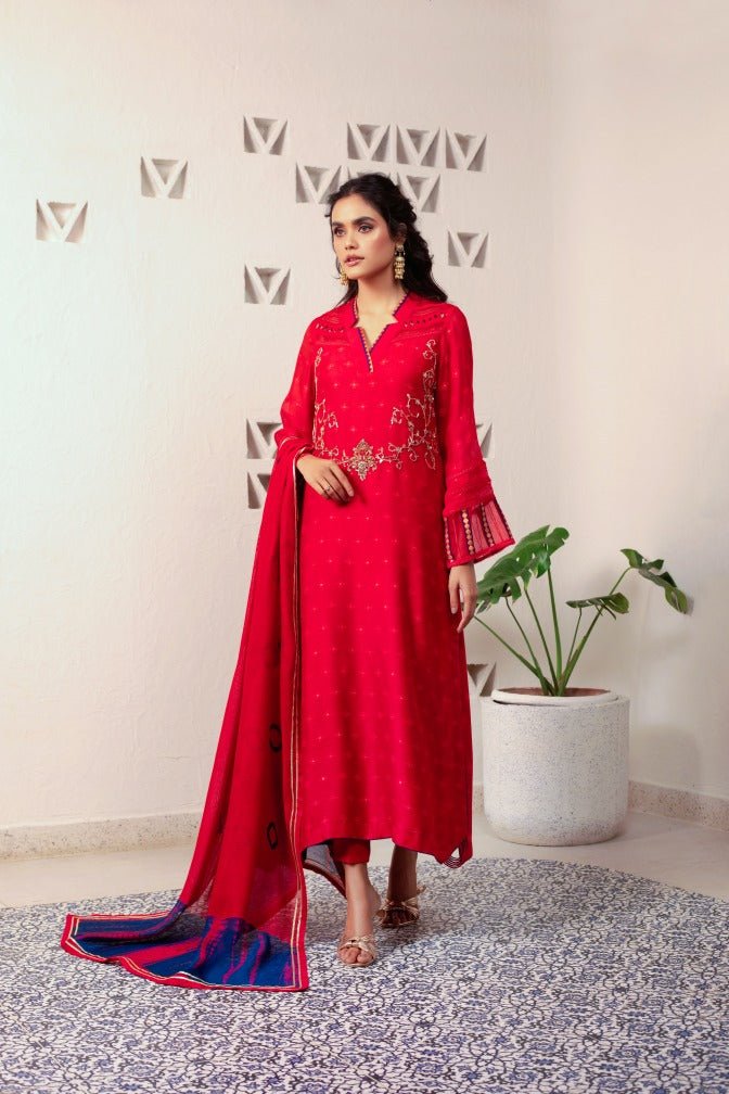 Anam Akhlaq | Festive Collection | D - 13 - Pakistani Clothes - Hoorain Designer Wear