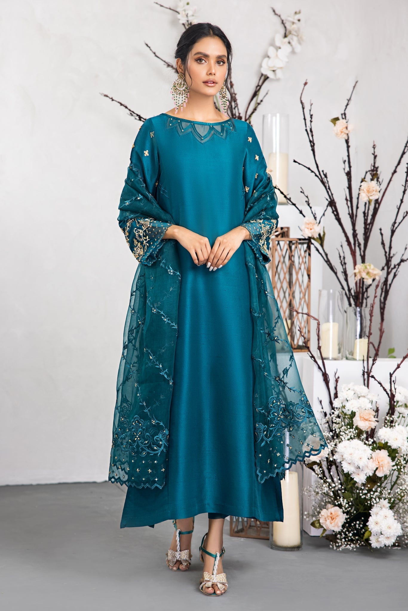 Anam Akhlaq | Festive Collection | D - 25 - Pakistani Clothes - Hoorain Designer Wear