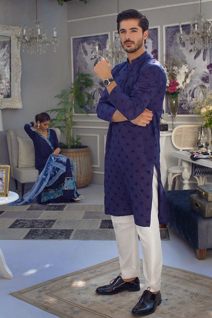 Pakistani Menswear | Ansab Jahangir | NAVY NOUVEAU - Hoorain Designer Wear - Pakistani Ladies Branded Stitched Clothes in United Kingdom, United states, CA and Australia