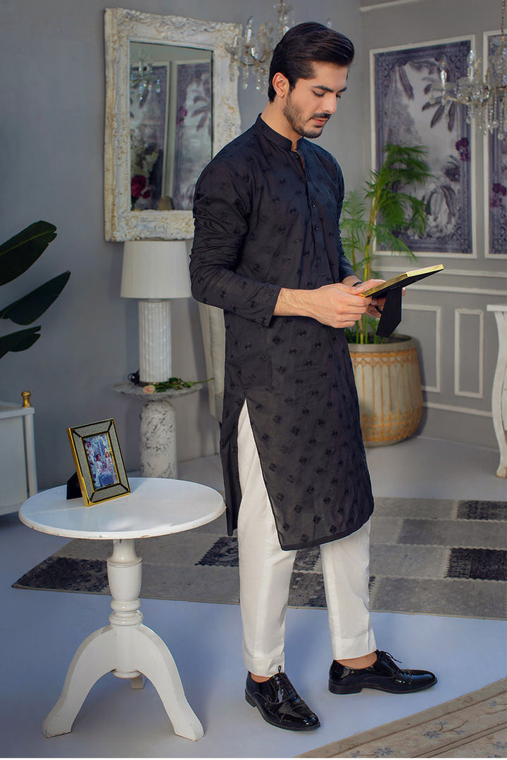 Pakistani Menswear | Ansab Jahangir | CHARCOAL CHARM - Hoorain Designer Wear - Pakistani Ladies Branded Stitched Clothes in United Kingdom, United states, CA and Australia