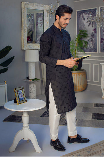 Pakistani Menswear | Ansab Jahangir | CHARCOAL CHARM - Pakistani Clothes for women, in United Kingdom and United States