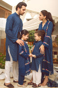 Pakistani Menswear | Ansab Jahangir | SHALE BLUE - Pakistani Clothes for women, in United Kingdom and United States