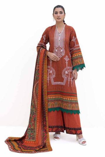 Gul Ahmed | Winter Collection 24 | Khaddar Suit with Printed Pashmina Dupatta AP-42048