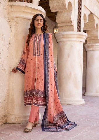 Art & Style | Classic Lawn Collection | D#328 - Pakistani Clothes - Hoorain Designer Wear