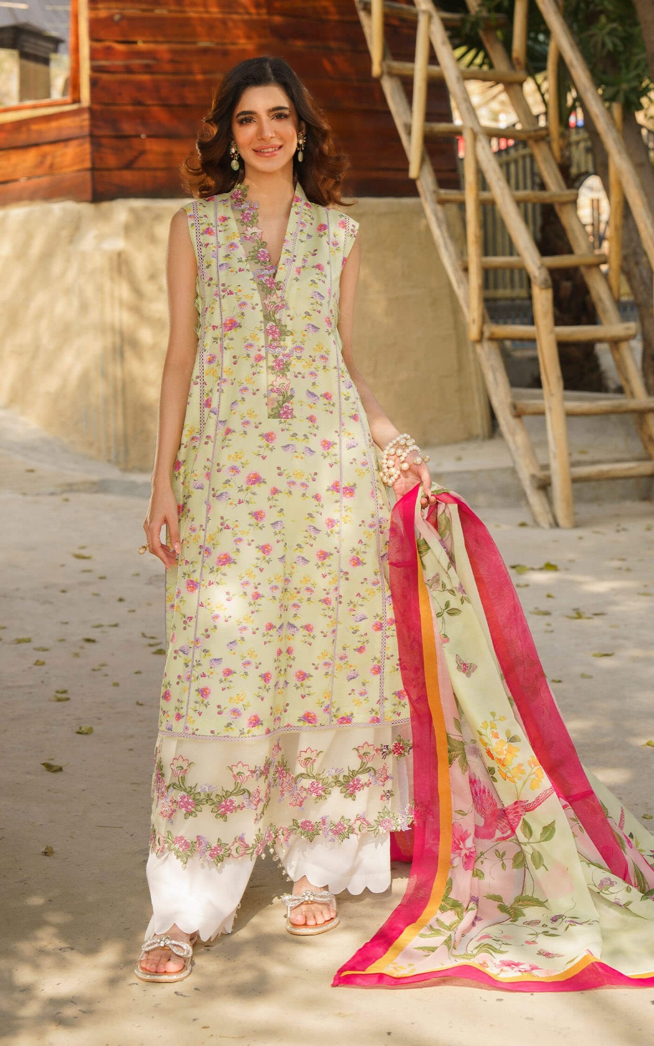 Asifa and Nabeel | Meraki Summer 24 | Chints - Pakistani Clothes - Hoorain Designer Wear