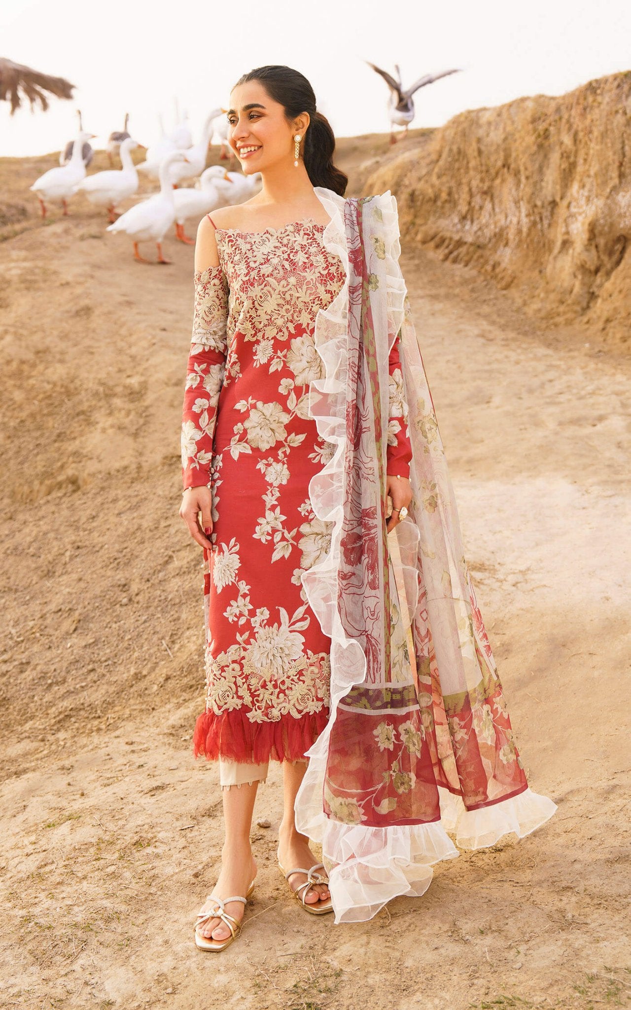 Asifa and Nabeel | Meraki Summer 24 | SIA - U141M006 - Pakistani Clothes - Hoorain Designer Wear