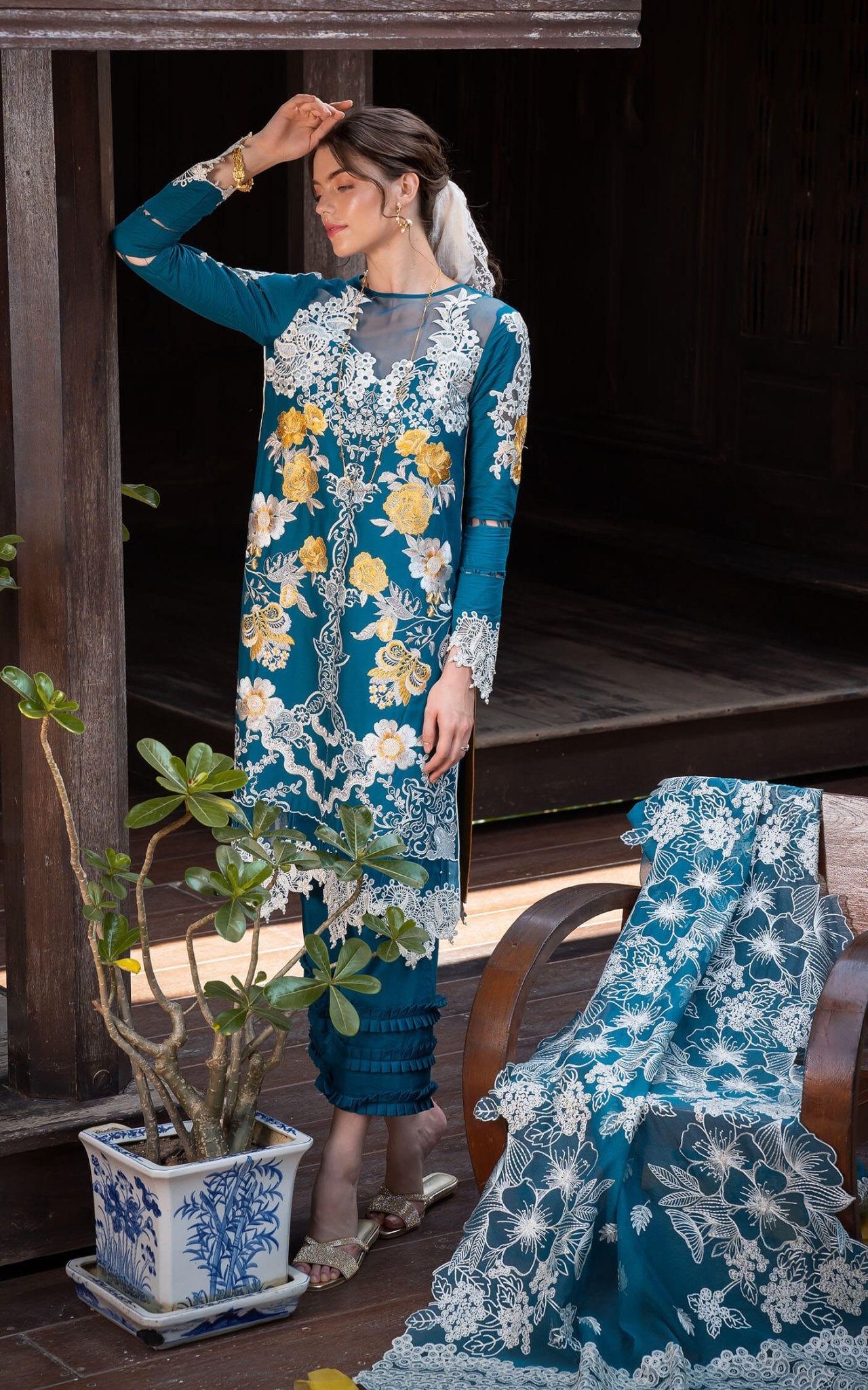 Asifa and Nabeel | Rosemary Ruffles 24 | Flora - Pakistani Clothes - Hoorain Designer Wear