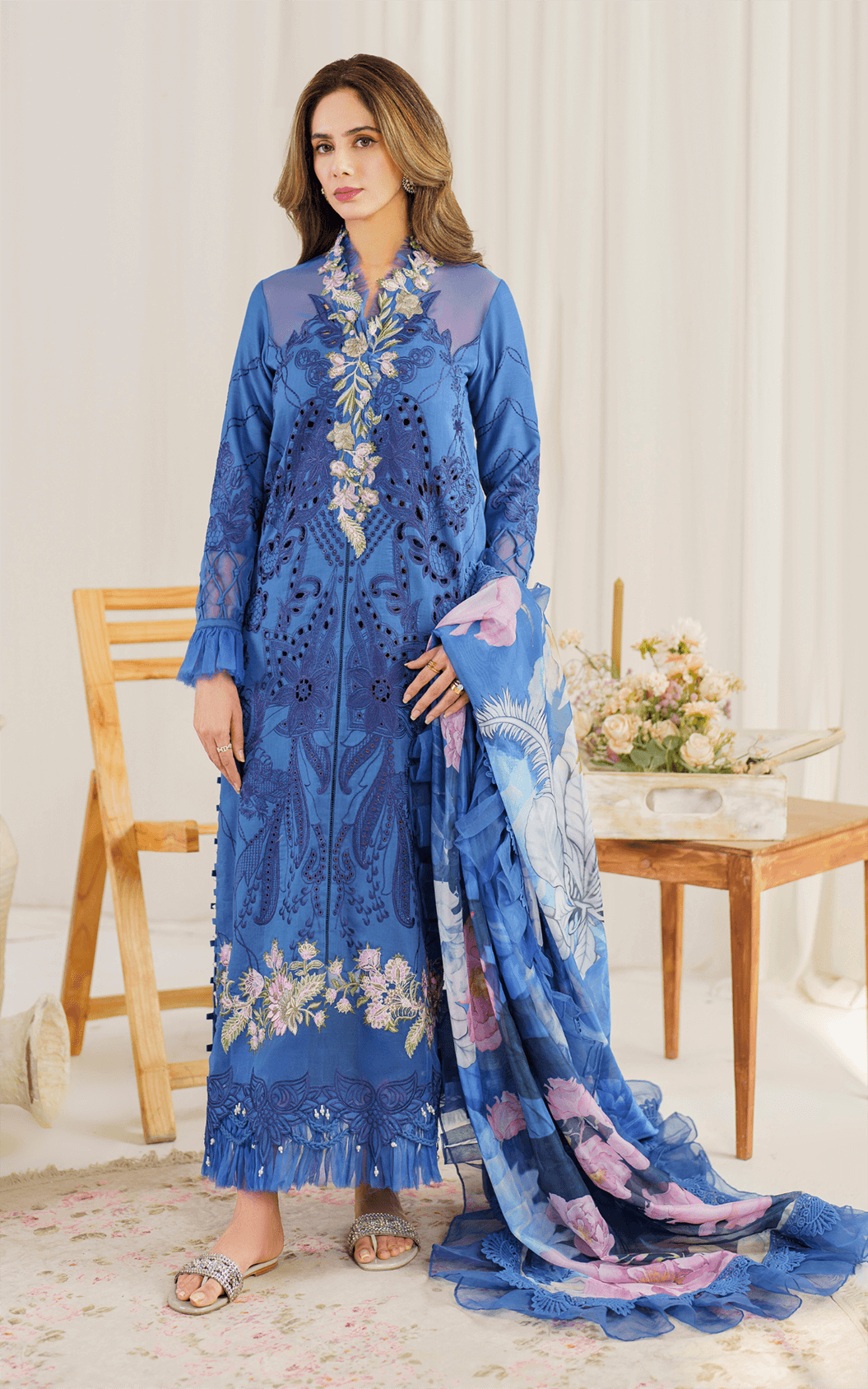 Asifa & Nabeel | Luxury Lawn | Peri Winkal PP - 4 - Pakistani Clothes - Hoorain Designer Wear