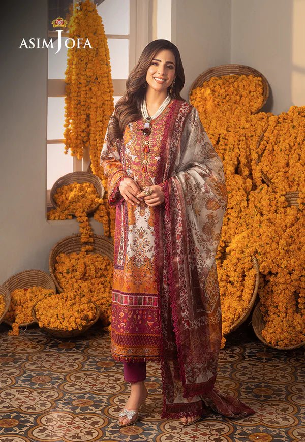 Asim Jofa | Aira Summer Prints | AJAR - 04 - Pakistani Clothes - Hoorain Designer Wear