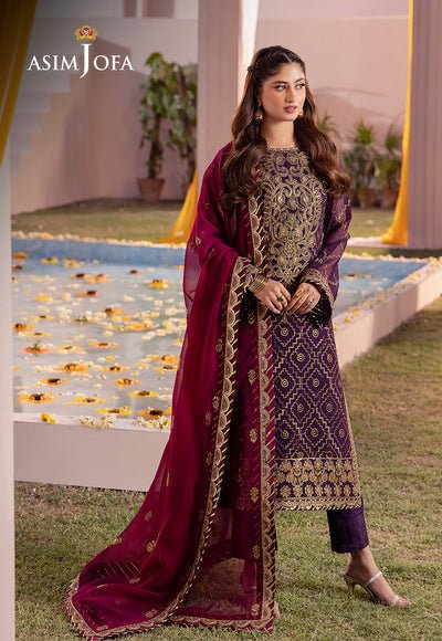 Asim Jofa | Dhanak Rang Collection | AJCF - 02 - Pakistani Clothes - Hoorain Designer Wear