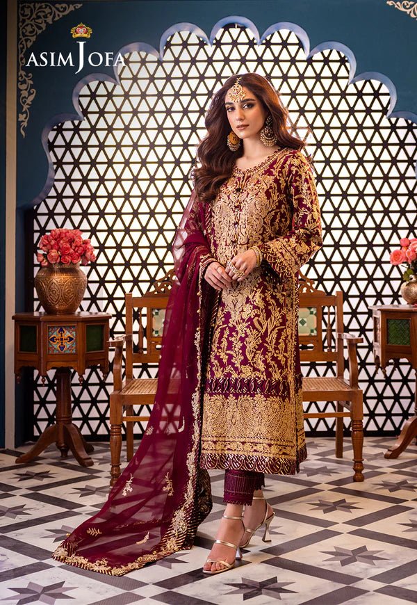 Asim Jofa | Fasana e Ishq Eid Luxury Lawn | AJFI - 03 - Pakistani Clothes - Hoorain Designer Wear