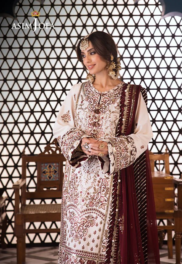 Asim Jofa | Fasana e Ishq Eid Luxury Lawn | AJFI - 13 - Pakistani Clothes - Hoorain Designer Wear