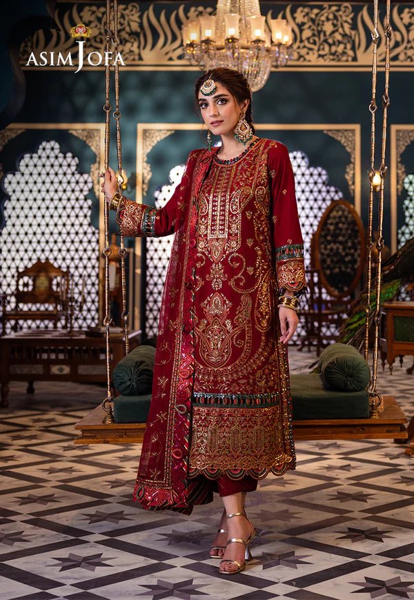 Asim Jofa | Fasana e Ishq Eid Luxury Lawn | AJFI - 21 - Pakistani Clothes - Hoorain Designer Wear