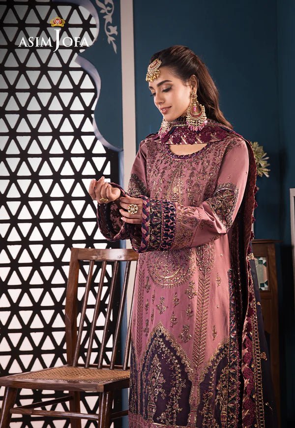 Asim Jofa | Fasana e Ishq Eid Luxury Lawn | AJFI - 22 - Pakistani Clothes - Hoorain Designer Wear