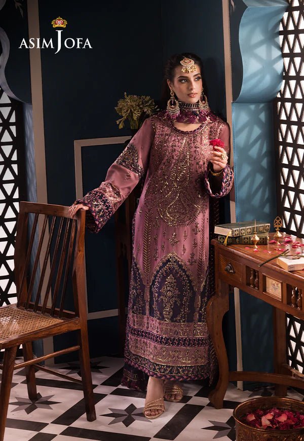 Asim Jofa | Fasana e Ishq Eid Luxury Lawn | AJFI - 22 - Pakistani Clothes - Hoorain Designer Wear