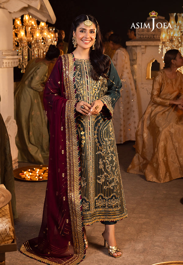 Asim Jofa | Shehnai Festive Collection | AJSH-20 - Hoorain Designer Wear - Pakistani Ladies Branded Stitched Clothes in United Kingdom, United states, CA and Australia