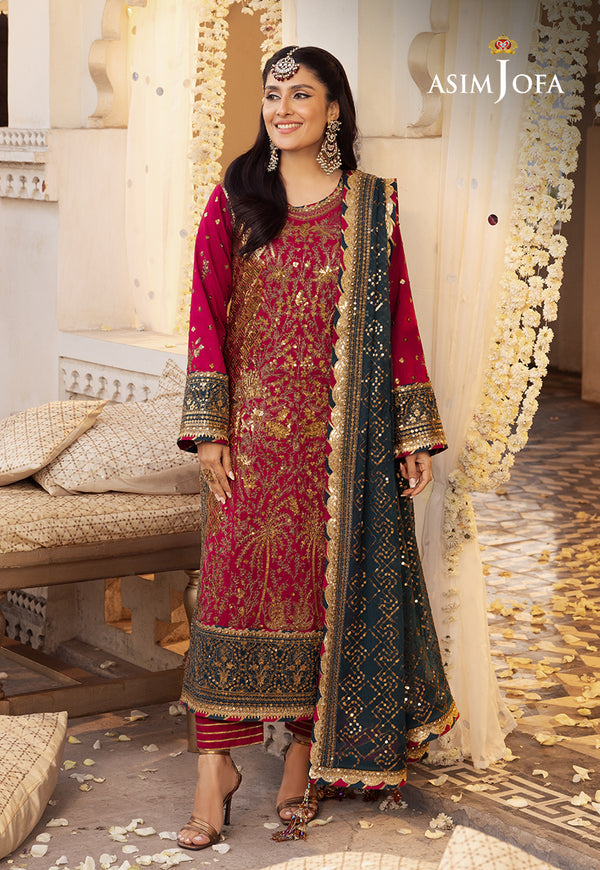 Asim Jofa | Shehnai Festive Collection | AJSH-19 - Hoorain Designer Wear - Pakistani Ladies Branded Stitched Clothes in United Kingdom, United states, CA and Australia
