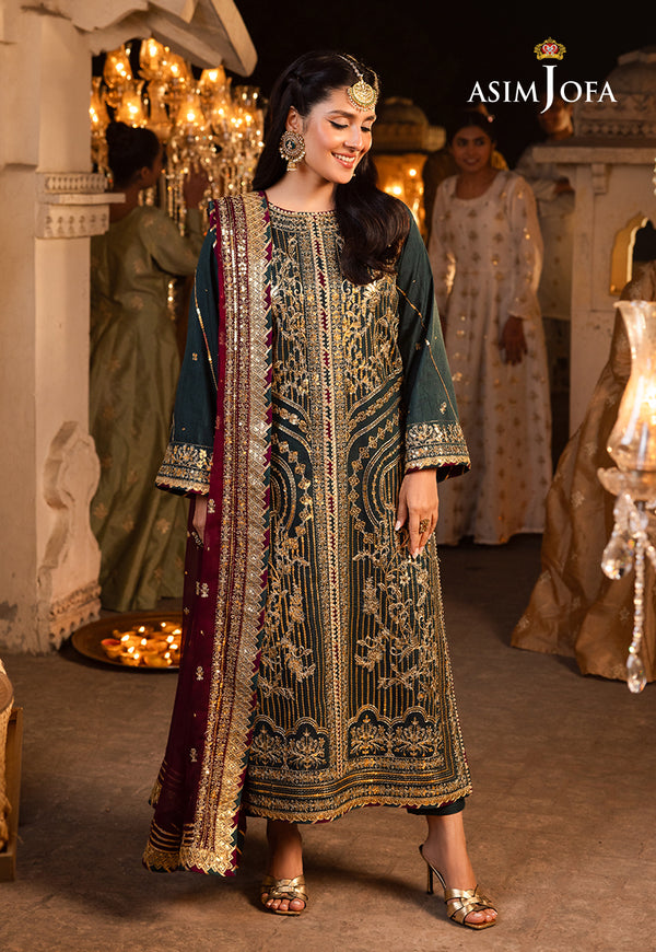 Asim Jofa | Shehnai Festive Collection | AJSH-20 - Hoorain Designer Wear - Pakistani Ladies Branded Stitched Clothes in United Kingdom, United states, CA and Australia