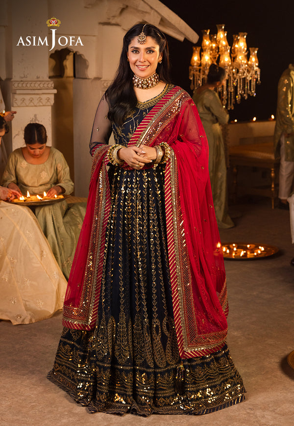 Asim Jofa | Shehnai Festive Collection | AJSH-10 - Hoorain Designer Wear - Pakistani Ladies Branded Stitched Clothes in United Kingdom, United states, CA and Australia