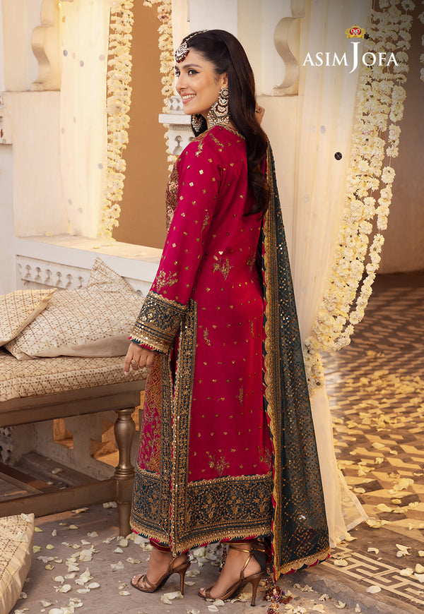 Asim Jofa | Shehnai Festive Collection | AJSH-19 - Hoorain Designer Wear - Pakistani Ladies Branded Stitched Clothes in United Kingdom, United states, CA and Australia