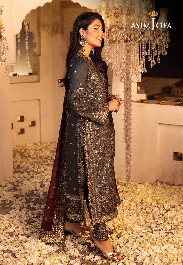 Asim Jofa | Shehnai Festive Collection | AJSH-07 - Hoorain Designer Wear - Pakistani Ladies Branded Stitched Clothes in United Kingdom, United states, CA and Australia