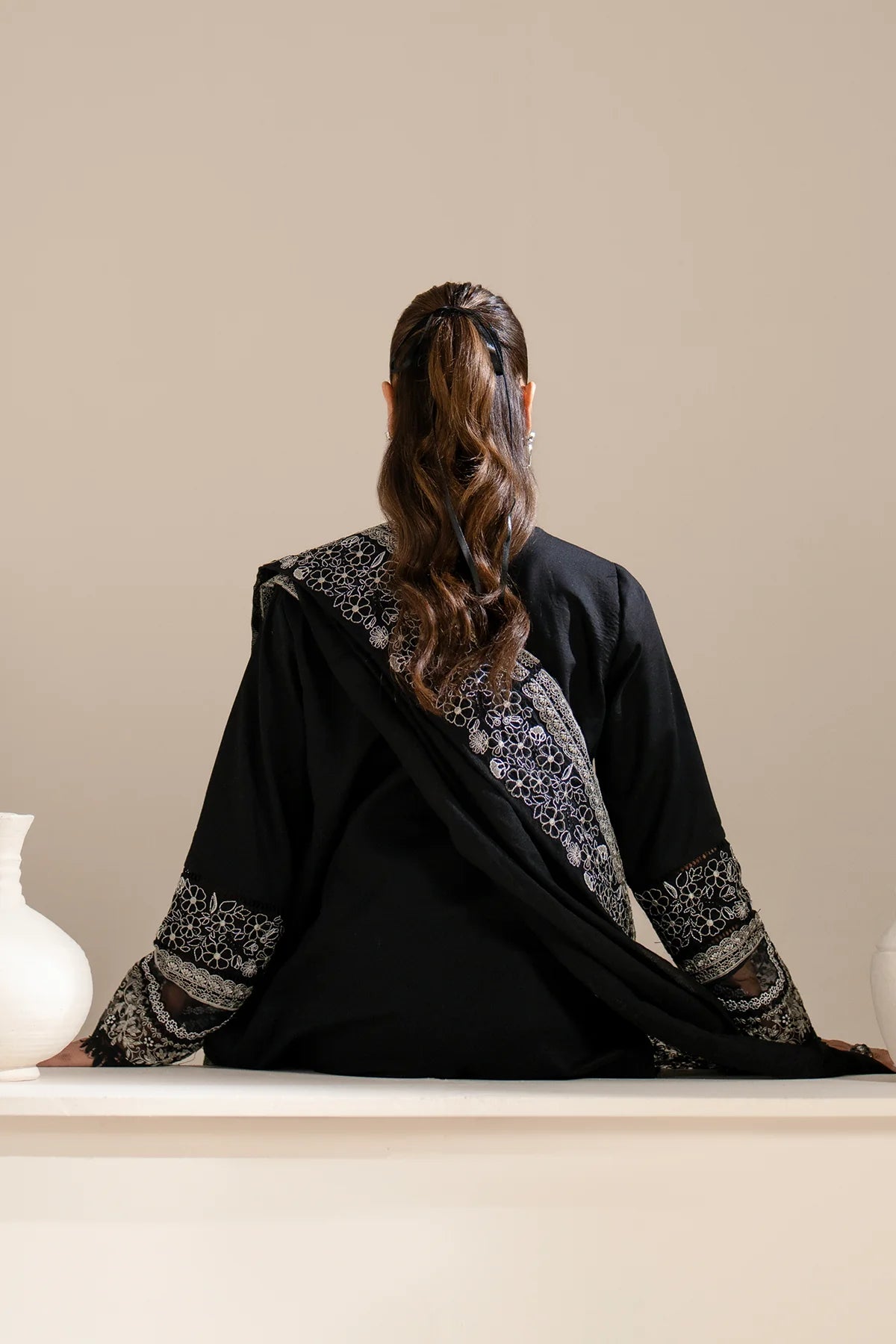 Azzal | Aghaaz Luxury Lawn | Siyah - Pakistani Clothes for women, in United Kingdom and United States