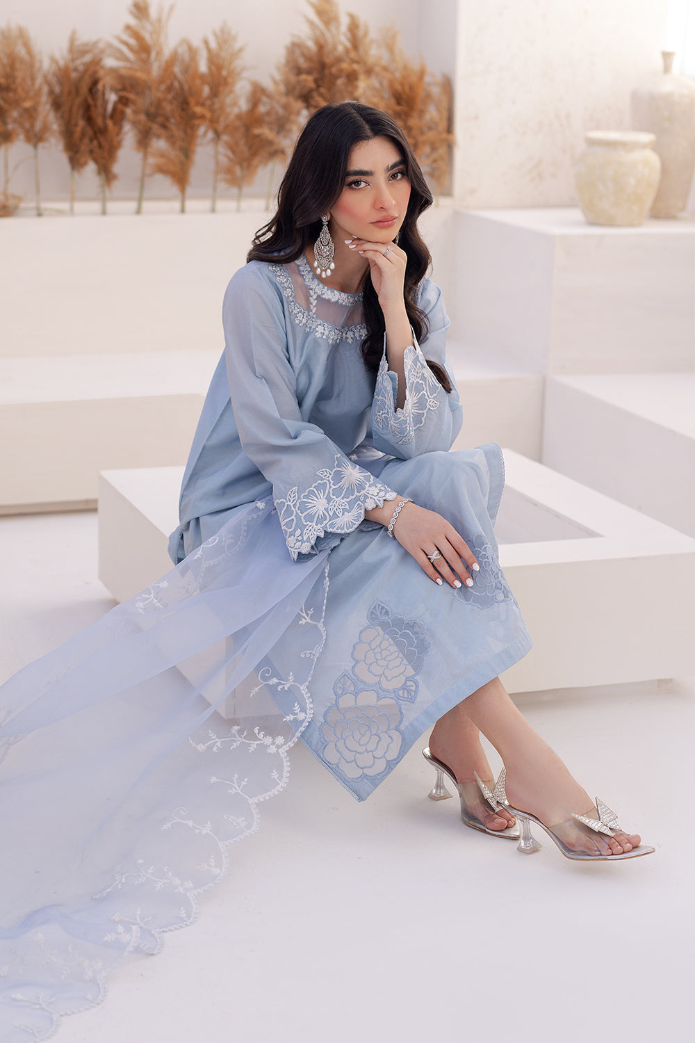 Azure | Ensembles Embroidered Formals | Ashen Grace - Pakistani Clothes for women, in United Kingdom and United States