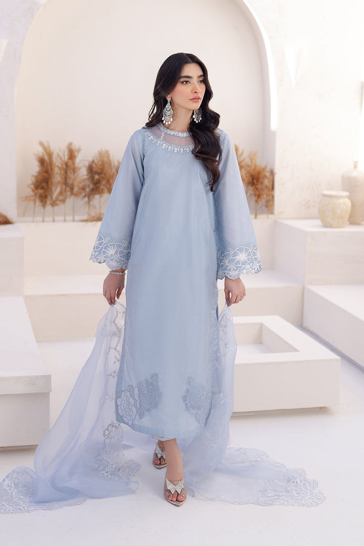 Azure | Ensembles Embroidered Formals | Ashen Grace - Hoorain Designer Wear - Pakistani Ladies Branded Stitched Clothes in United Kingdom, United states, CA and Australia