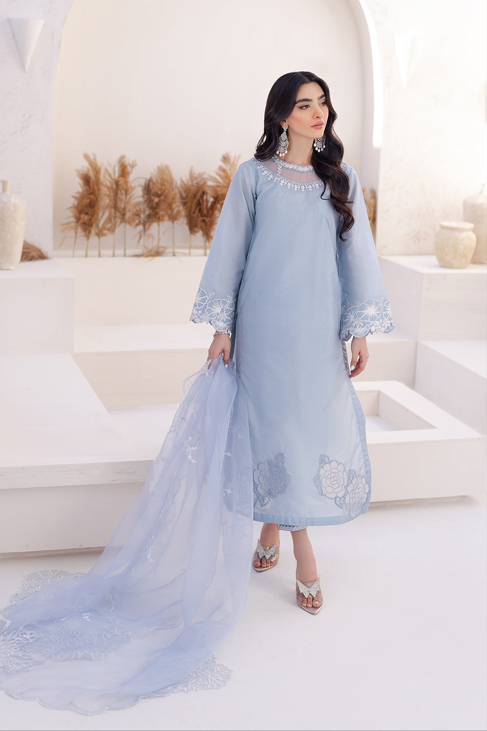 Azure | Ensembles Embroidered Formals | Ashen Grace - Pakistani Clothes for women, in United Kingdom and United States