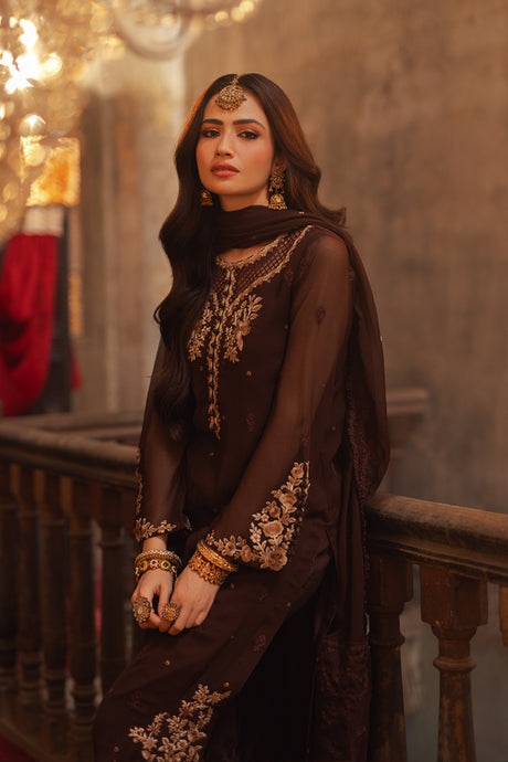 Azure | Ensembles Embroidered Formals | Amber Aura - Hoorain Designer Wear - Pakistani Ladies Branded Stitched Clothes in United Kingdom, United states, CA and Australia