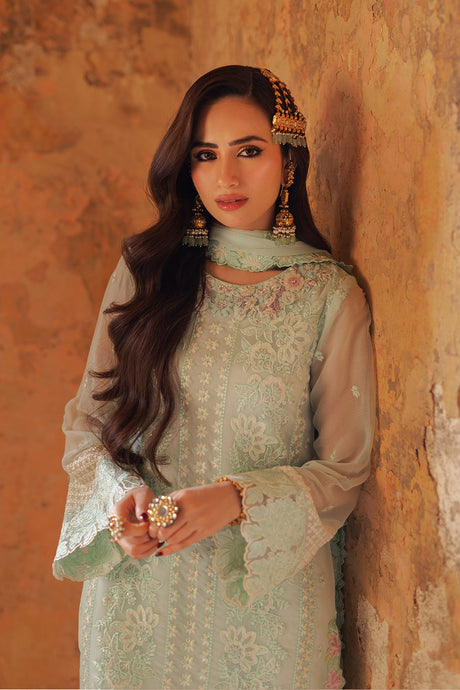 Azure | Ensembles Embroidered Formals | Floral Fern - Hoorain Designer Wear - Pakistani Ladies Branded Stitched Clothes in United Kingdom, United states, CA and Australia