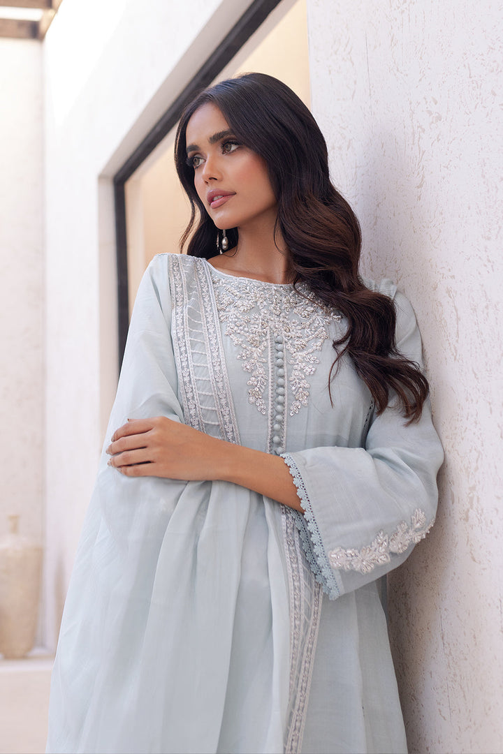 Azure | Ensembles Embroidered Formals | Moss Melody - Hoorain Designer Wear - Pakistani Designer Clothes for women, in United Kingdom, United states, CA and Australia