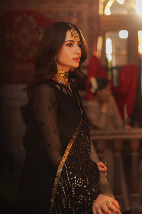 Azure | Ensembles Embroidered Formals | Noir Majesty - Hoorain Designer Wear - Pakistani Ladies Branded Stitched Clothes in United Kingdom, United states, CA and Australia