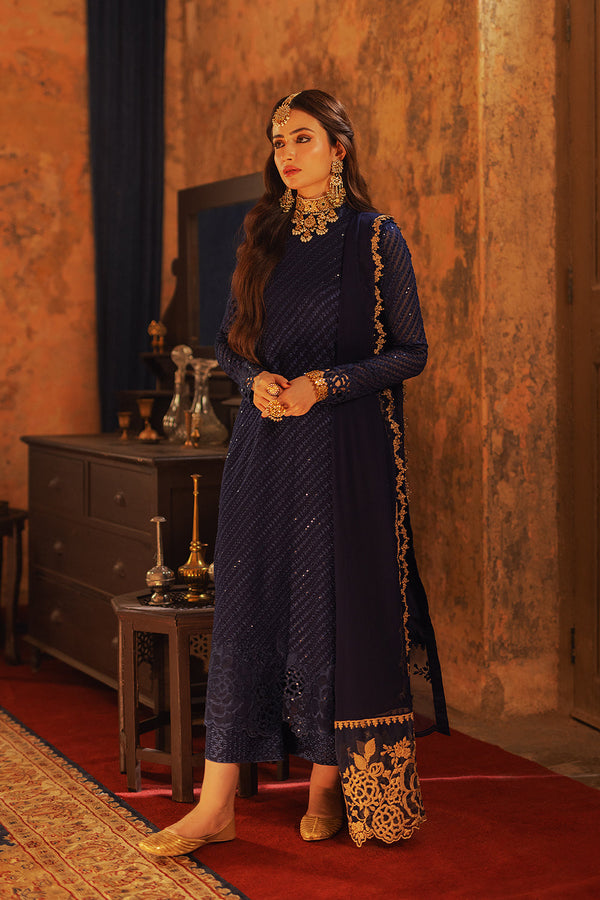 Azure | Ensembles Embroidered Formals | Aqua Serene - Hoorain Designer Wear - Pakistani Ladies Branded Stitched Clothes in United Kingdom, United states, CA and Australia