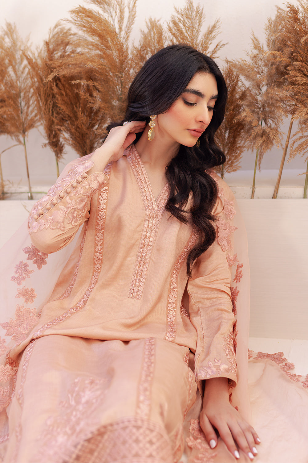 Azure | Ensembles Embroidered Formals | Sable Serenity - Pakistani Clothes for women, in United Kingdom and United States