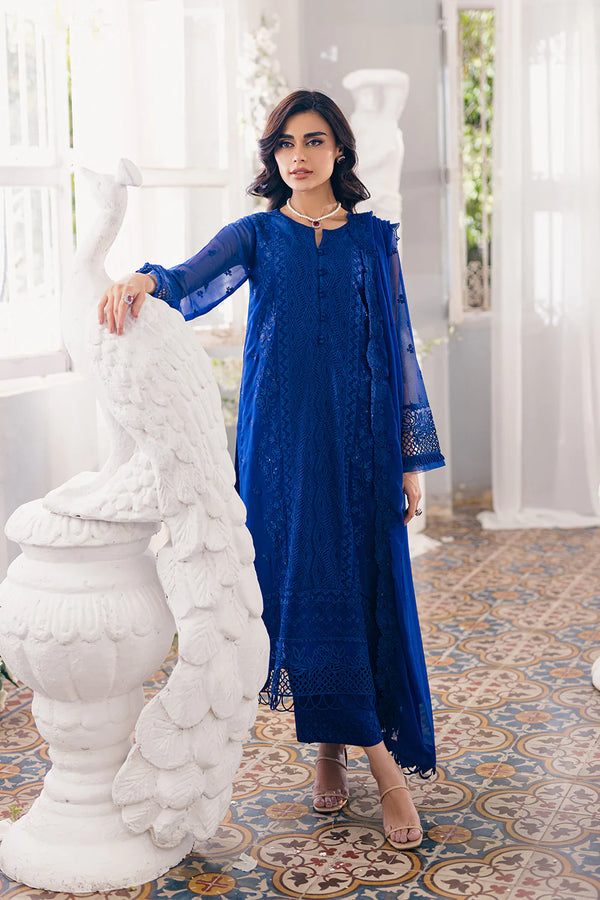Azure | Ensembles Embroidered Formals | Iris Charm - Hoorain Designer Wear - Pakistani Ladies Branded Stitched Clothes in United Kingdom, United states, CA and Australia