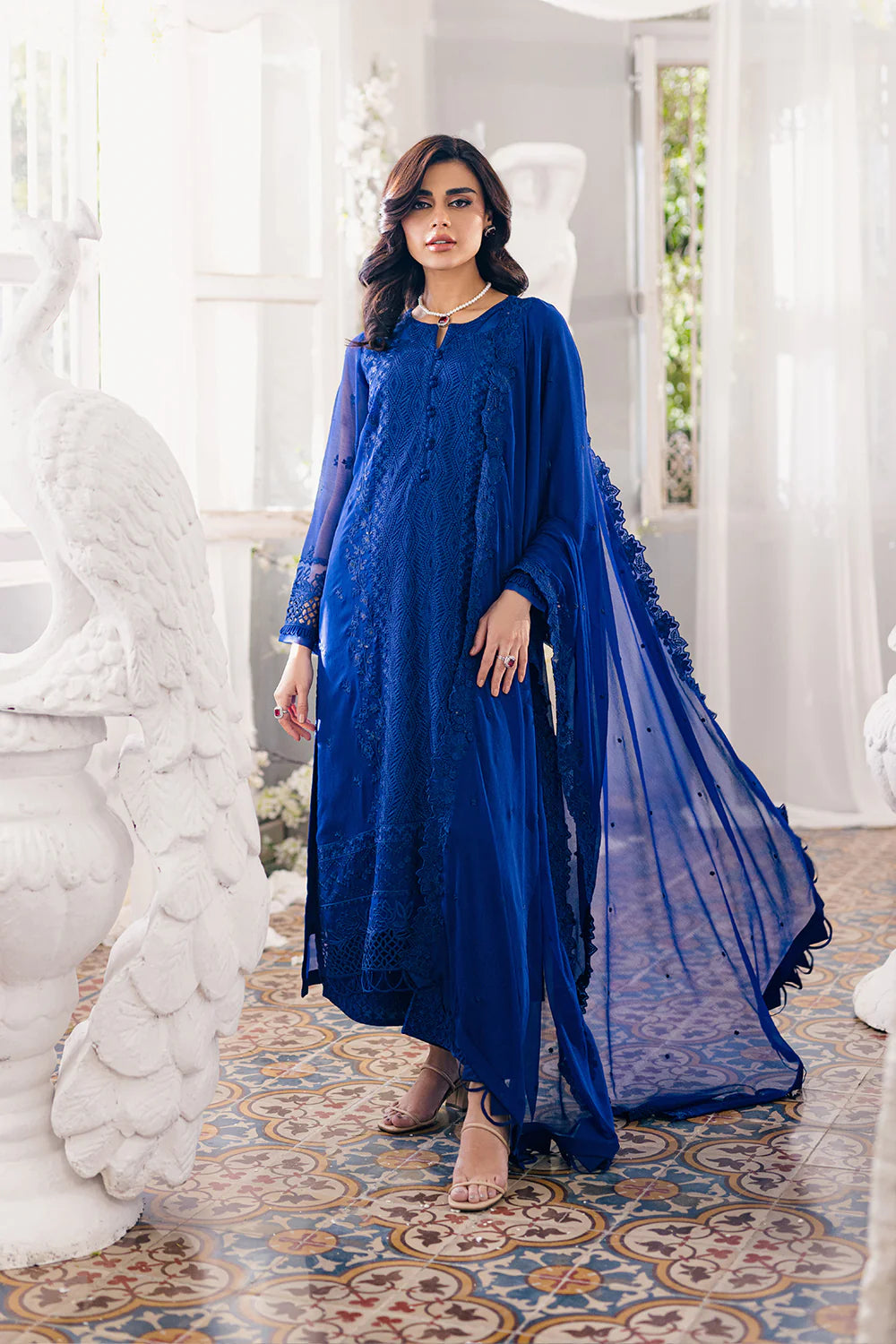 Azure | Ensembles Embroidered Formals | Iris Charm - Pakistani Clothes for women, in United Kingdom and United States