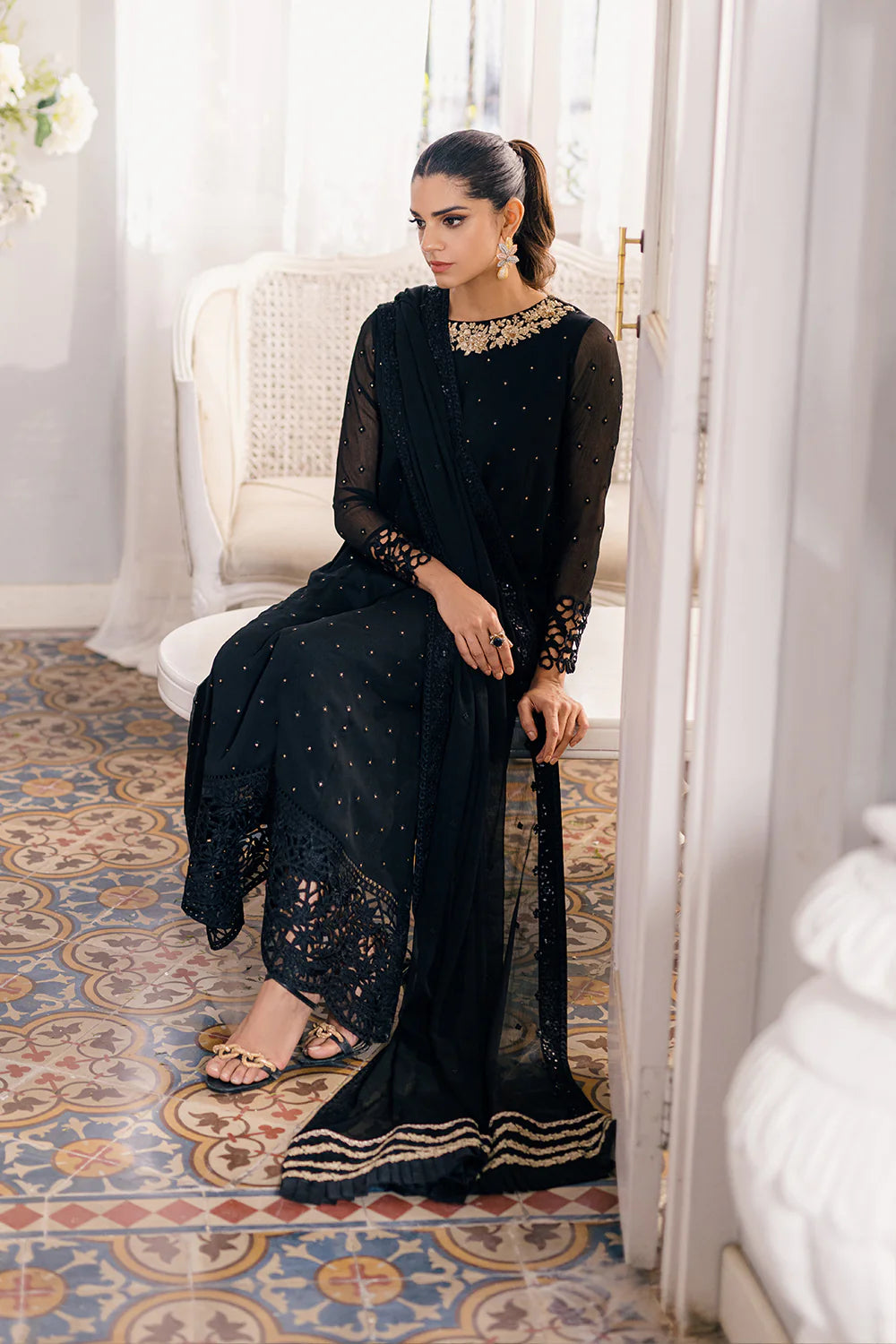 Azure | Ensembles Embroidered Formals | Midnight Glow - Pakistani Clothes for women, in United Kingdom and United States