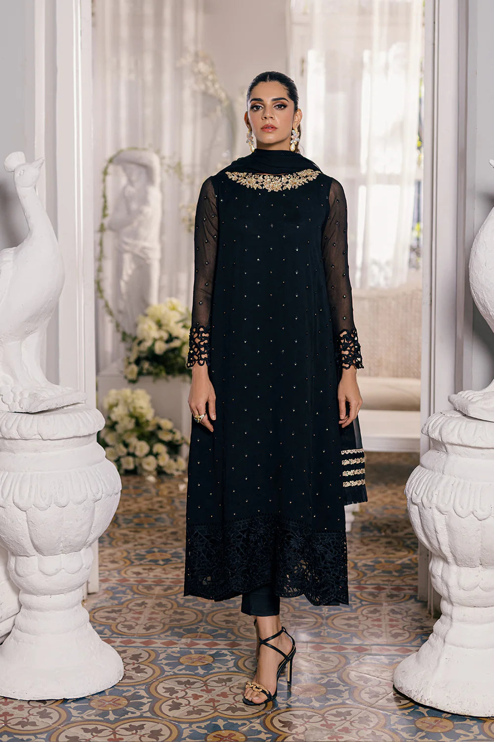 Azure | Ensembles Embroidered Formals | Midnight Glow - Pakistani Clothes for women, in United Kingdom and United States