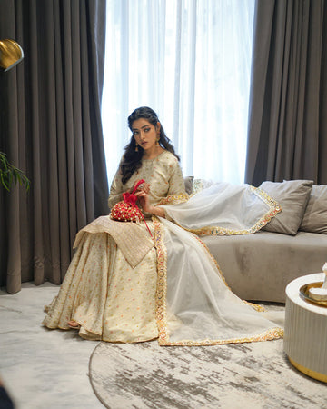 Zar | Gharara Formals | Off White